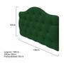Imagem de Cabeceira Suspensa Imperatriz 140 cm Casal Suede Verde - Amarena Móveis