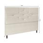 Imagem de Cabeceira T Cross Bege Estofada para Cama Box Casal Queen Size 164Cm Quarto Luxo 
