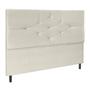 Imagem de Cabeceira T Cross Bege Estofada para Cama Box Casal Queen Size 164Cm Quarto Luxo 