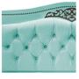 Imagem de Cabeceira Yasmim Estofada Capitonê 160 cm para Cama Quarto Box Queen Size Suede Azul Tiffany - Amarena
