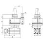 Imagem de CABEÇOTE ANGULAR 90 - 360 Porta Pinça BT40 X ER-40 - 4.000 RPM com STOP BLOCK - AH90-ER-40