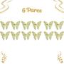 Imagem de Cabedal - Pircing Borboleta Para Chinelo Ouro C/6 Pares 2759