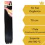 Imagem de Cabelo Aplique Tic Tac Liso Orgânico 1 Tela 150gr De 70cm