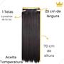 Imagem de Cabelo Aplique Tic Tac Liso Orgânico 1 Tela 150gr De 70cm