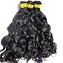 Imagem de Cabelo Brasileiro Limpo Humano Natural Leve Ondas 60/65cm 100 Gramas Pontas cheias Virgem Alongamento Mega hair.