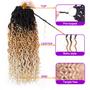 Imagem de Cabelo de Crochê ZRQ Goddess Locs Ombre Boho Sintético - 18 Polegadas (8 Unidades)