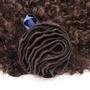 Imagem de Cabelo Humano Crespo 30cm com Tecimento Textura Coily De Benguela - Castanho Escuro (100g)