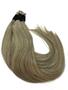 Imagem de Cabelo Humano Natural Liso Loiro Mesclado para Mega Hair raiz 65cm 100grs