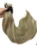 Imagem de Cabelo Humano Natural Liso Loiro Mesclado para Mega Hair raiz 65cm 100grs