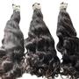 Imagem de Cabelo Ondulado Limpo Peruano Humano Natural 50/55cm 200 gramas Alongamento Mega hair