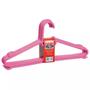 Imagem de Cabide Infantil Bebe Rosa Com 5 Pçs 30x13,5 Cm Reforçado