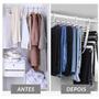 Imagem de Cabide Inox Retrátil 5 Divisórias - Organize Seus Roupas