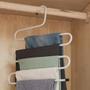 Imagem de Cabide Multi em Inox com 5 Divisórias para Calças  Organização Prática e Eficiente