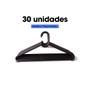 Imagem de Cabide Preto ADULTO Conjunto kit 30 unidades Cabides Resistentes