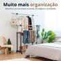 Imagem de Cabideiro Arara De Roupas Duplo Extensível Regulagem Altura