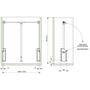 Imagem de Cabideiro Basculante Dual Slow 890 a 1.210mm Prata/Cromado FGVTN