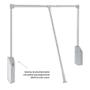 Imagem de Cabideiro Basculante Dual Slow 890 a 1.210mm Prata/Cromado FGVTN
