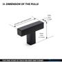 Imagem de Cabinet Knobs Goldenwarm Matte Black Stainless Steel, pacote com 20