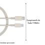 Imagem de Cabo 1 Metro USB Tipo C Com Lightning Carregamento e Dados Anti Chamas CKS