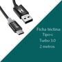 Imagem de Cabo 2 Metro usb Turbo para Asus Zenfone 6 7 8 8 flip 9