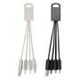 Imagem de Cabo 3 em 1 USB-C Lightning Micro USB V8 2 Amper Preto