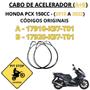 Imagem de Cabo acelerador honda pcx 150 cc - 2019 a 2022 - modelo (a + b)