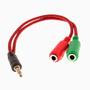 Imagem de Cabo Adaptador 2 P2 x P3 para Fones e Headset Knup KP-FPP01