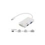 Imagem de Cabo adaptador 3 em 1 porta Thunderbolt Mini Displayport HDMI DVI VGA  para Mac, MacBook Air, iMac