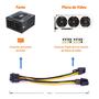 Imagem de Cabo Adaptador 6 Pinos Pci-E Para 2X 8 6 + 2 Placa De Vídeo