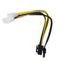Imagem de Cabo Adaptador 8 Pinos PCI-E 6+2 Molex Placa De Vídeo PSU Dex