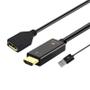 Imagem de Cabo Adaptador Conversor Hdmi Para Displayport Ativo Usb 5v