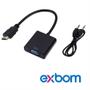 Imagem de Cabo Adaptador Conversor HDMI Para VGA Com Saída P2 Áudio
