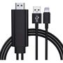 Imagem de Cabo Adaptador Hdmi 4k Hdtv Para lightning  Ios Com Usb 1080p 2m