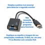 Imagem de Cabo Adaptador Hdmi X Vga Hd Conversor Saída P2 Áudio