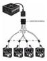 Imagem de Cabo Adaptador Multi Fan Molex P/ 4 Cooler 3 E 4 Pinos