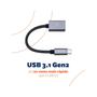Imagem de Cabo Adaptador OTG USB-C para USB-A 3.1 Mais Rápido Comprimento 15cm Material Alumínio e Nylon UCA01 Geonav