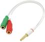 Imagem de Cabo Adaptador P3 Macho para 2 P2 Fêmea - Fone e Microfone para Headset - P3