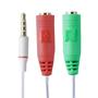 Imagem de Cabo Adaptador P3 Macho X 2 P2 Fêmea Fone Microfone P3XP220CM