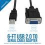 Imagem de Cabo adaptador SABRENT USB 2.0 para serial (9 pinos) DB-9 RS-232 Cabo de 6 pés chipset FTDI (CB-FTDI)