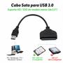 Imagem de Cabo Adaptador Sata 3 Para USB 3.0 HD SSD Externo 2.5" Case Conversor