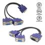 Imagem de Cabo Adaptador Splitter Duplicador Vga Y 1 Macho X 2 Femeas