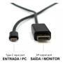 Imagem de Cabo Adaptador USB Tipo C para DisplayPort 1,8m