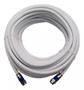 Imagem de Cabo Antena Rg06 Branco Coaxial 10Mts - Conector Crimpado