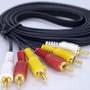 Imagem de Cabo Audio Video 3 x 3 RCA 1,5MT resistente