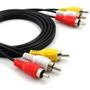 Imagem de Cabo Audio Video 3 x 3 RCA 1,5MT resistente