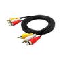 Imagem de Cabo Audio/Video 3Rca + 3Rca 1,50M - Kit C/10 Peca