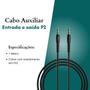 Imagem de Cabo auxiliar p2 x p2 audio som headset instrumento musica