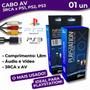 Imagem de Cabo AV Áudio e Vídeo 3RCA x Playstation PS1 PS2 PS3 Com 1,8m MBTech