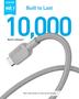 Imagem de Cabo Carregador Anker 310 USB-A para USB-C (6 Pés) - Pacote com 2