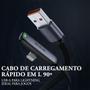 Imagem de Cabo Carregador Celular Usb Para Lightning Em L Com Led 2m Reforçado